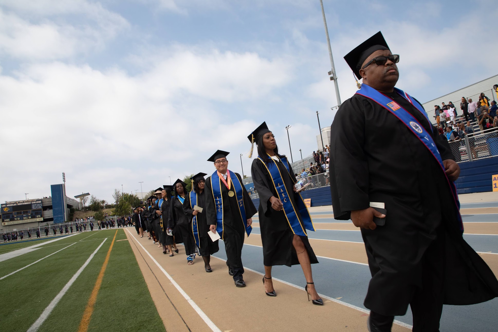 Graduate Students Walking in Line