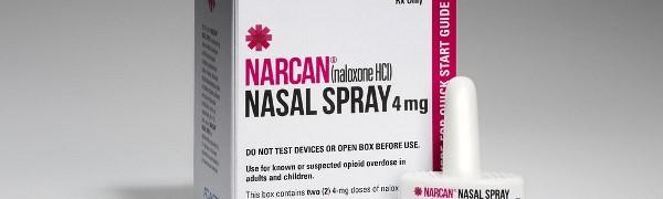 narcan nasal spray box and applicator