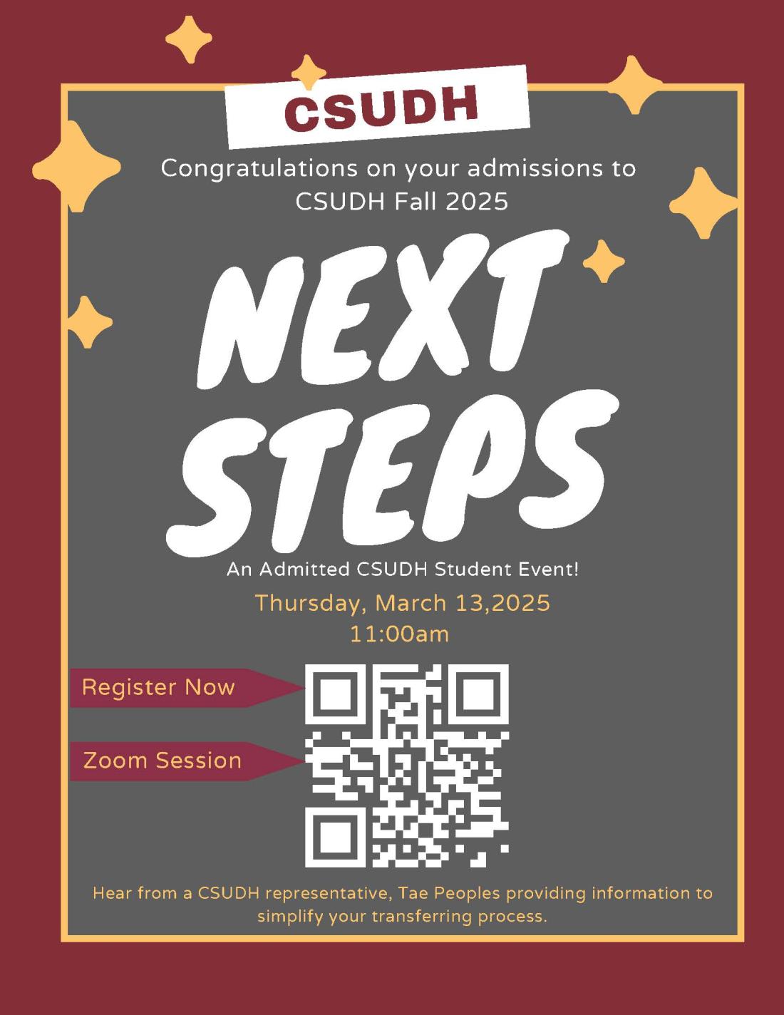 CSUDH next steps for admitted students